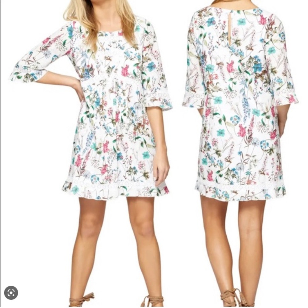 Anthropologie Sanctuary Ellie Floral Print Boho Casual Dress Size XS EUC